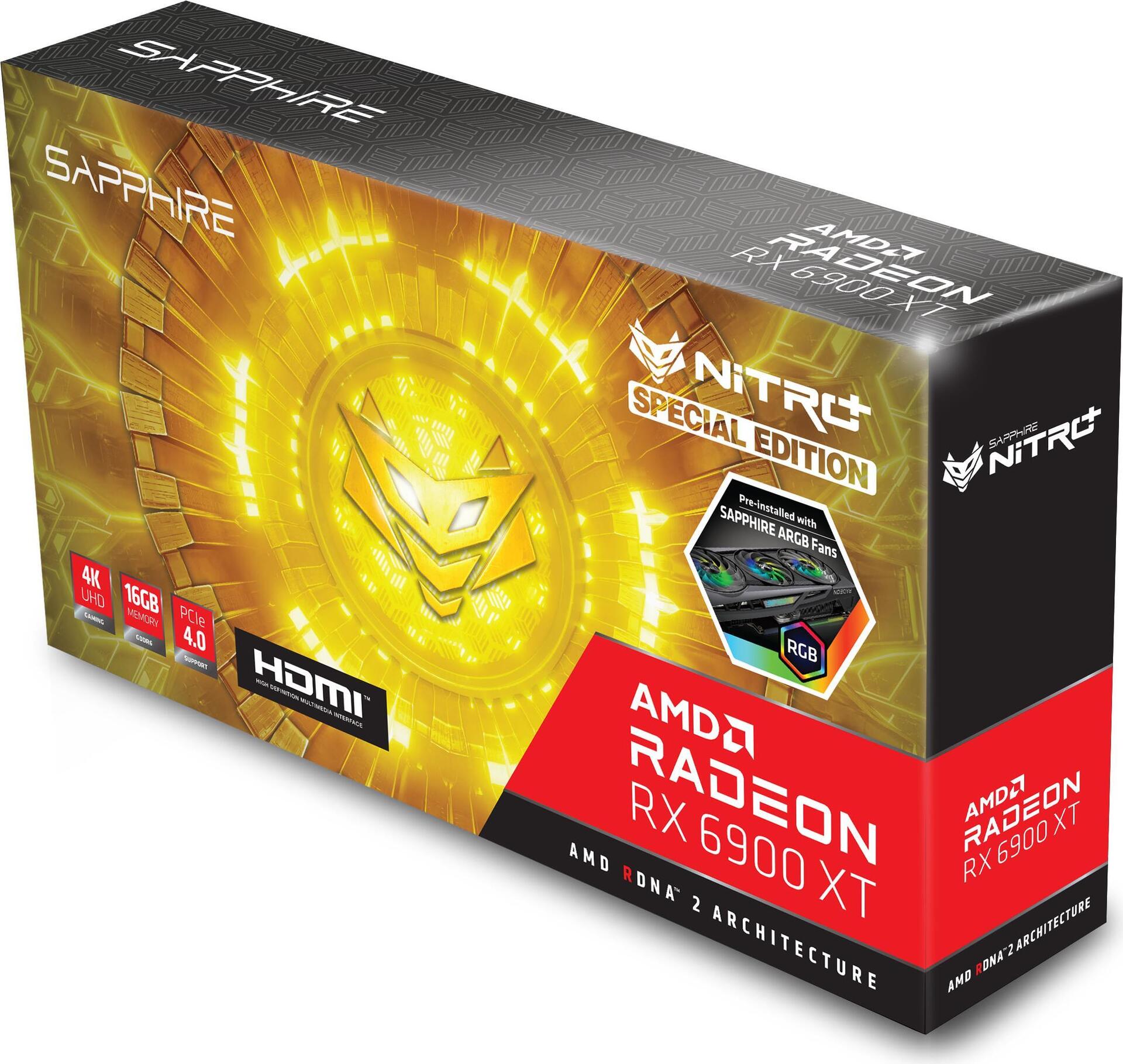 Купить Sapphire NITRO+ Radeon RX 6900 XT SE - Grafikkarten - Radeon RX 6900 XT - 16GB GDDR6 - PCIe 4,0 x16 - HDMI, 3 x DisplayPort (11308-03-20G) в магазине wardena.ru