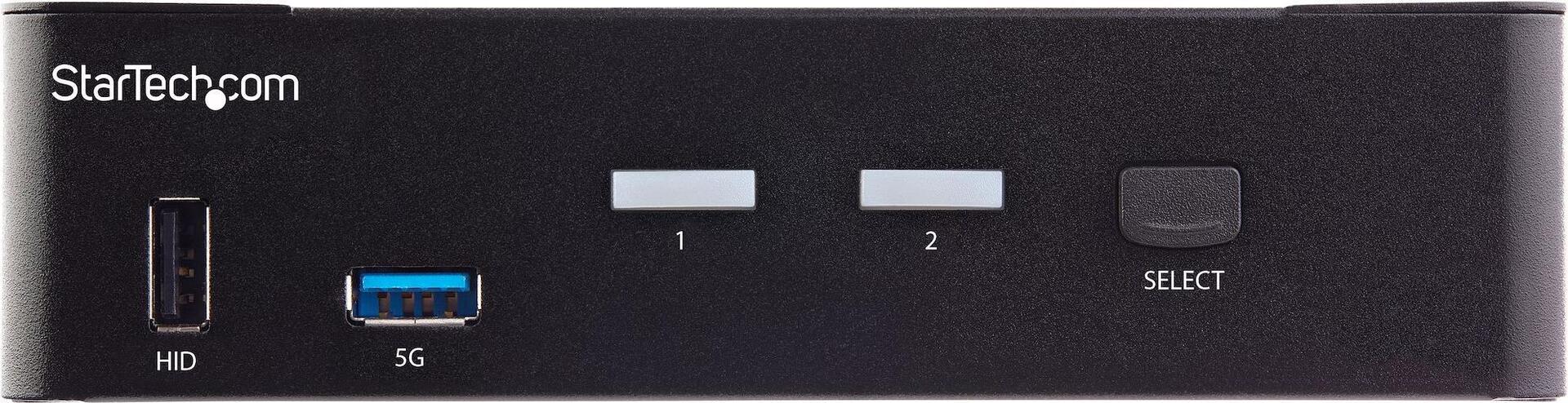 Купить StarTech.com 2 Port HDMI KVM-Switch - Einzelmonitor 4K 60Hz Ultra HD HDR - HDMI 2.0 KVM Umschalter mit 2 Port USB-3.0-Hub (5 Gbit/s) und 4x USB 2.0-HID - Audio - Hotkey - TAA (SV231HU34K6) в магазине wardena.ru