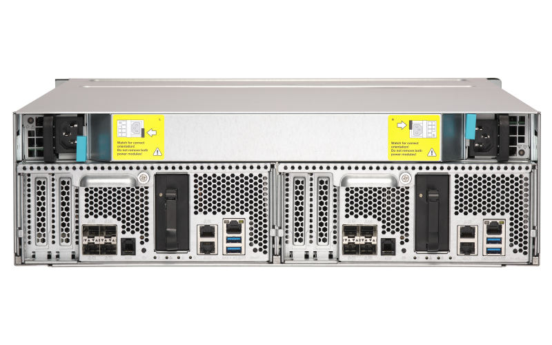 Купить QNAP ES1686DC - NAS-Server - 16 Schächte - Rack - einbaufähig - SAS 12Gb/s - RAID 0, 1, 5, 6, 10, JBOD, 5 Hot Spare, 6 Hot Spare, 10-Hot-Spare, 1 Hot-Spare - RAM 64 GB - Gigabit Ethernet / 10 Gigabit Ethernet - iSCSI - 3 (ES1686DC-2123IT-64G) в магазине wardena.ru