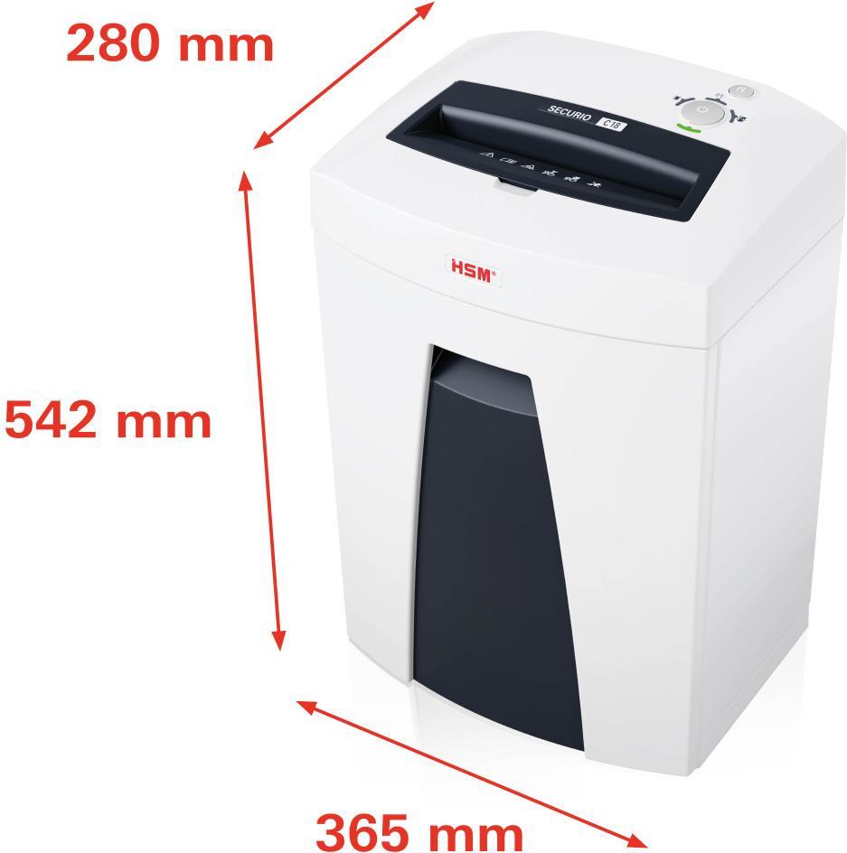 Купить HSM SECURIO C18 - 5.8 mm Aktenvernichter Streifenzerkleinerung 58 dB 23 cm Weiß (1911121) в магазине wardena.ru