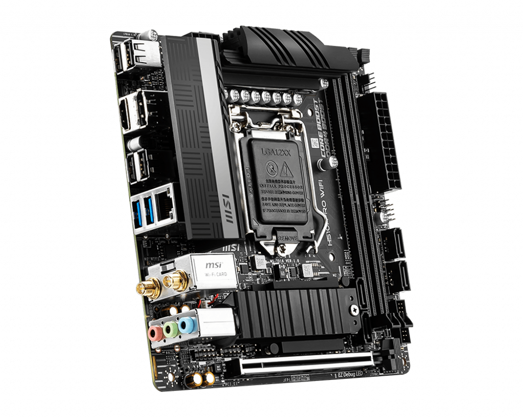 Купить MSI H510I PRO WIFI - Motherboard - Mini-ITX - LGA1200-Sockel - H510 - USB 3.2 Gen 1 - 2.5 Gigabit LAN, Wi-Fi, Bluetooth - Onboard-Grafik (CPU erforderlich) - HD Audio (8-Kanal) (7D16-002R) в магазине wardena.ru