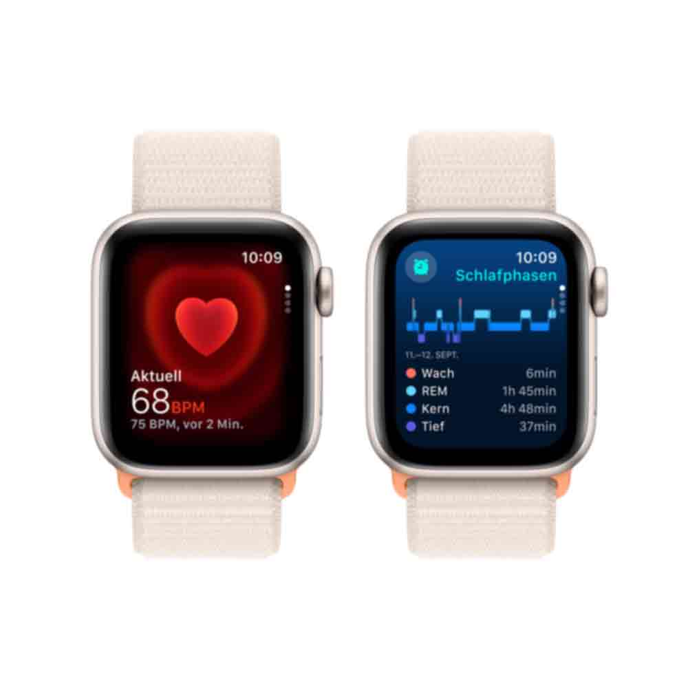 Купить Apple Watch SE (GPS + Cellular) - 40 mm - Starlight Aluminium - intelligente Uhr mit Sportschleife - Stoff - Starlight - Handgelenkgröße: 130-200 mm - 32GB - Wi-Fi, LTE, Bluetooth - 4G - 27,8 g (MRG43QF/A) в магазине wardena.ru