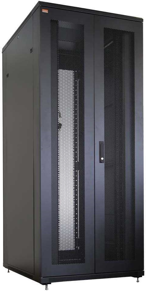 Купить IT-BUDGET 19"-Netzwerkschrank SRK - Komplettset - 42 HE - BxT 800x800 mm - perforierte Doppeltüren vo + hi - 4 Aktiv-Lüfter - PDU - Fachböden - Flatpack - schwarz (90ITB19SRK4288DTS) в магазине wardena.ru