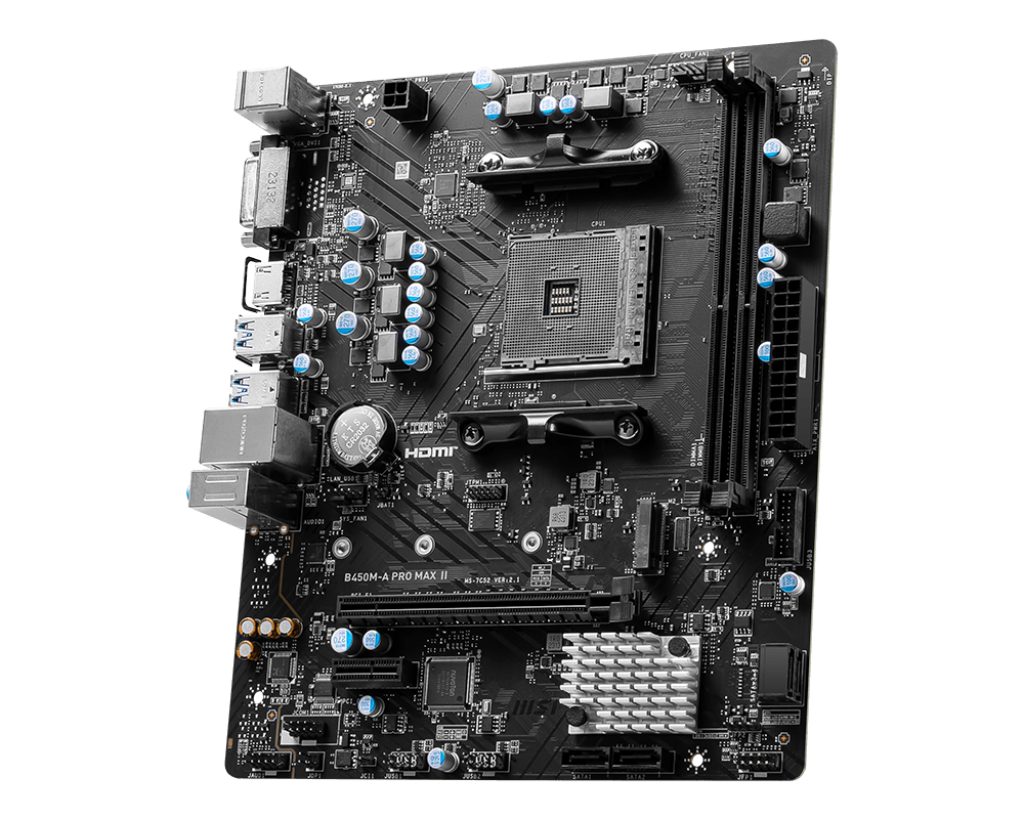 Купить MSI B450M-A PRO MAX II - Motherboard - micro ATX - Socket AM4 - AMD B450 Chipsatz - USB 3,2 Gen 1 - 2,5 Gigabit LAN - Onboard-Grafik (CPU erforderlich) - HD Audio (8-Kanal) (7C52-036R) в магазине wardena.ru