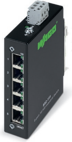 Купить WAGO Industrieswitch unmanaged 5-PORT 100BASE-TX INDUSTR.ECO SWITCH Anzahl Ethernet Ports 5 LAN-Übertragungsrate 100 MB (852-111) в магазине wardena.ru