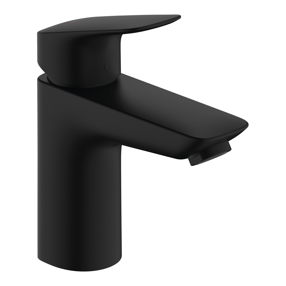 Купить Hansgrohe Logis Смеситель для раковины 100 без донного клапана черный матовый 71101670 в магазине wardena.ru