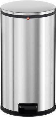 Купить Hailo Mülleimer 25 l Pure L (Ø x H) 390 mm x 600 mm Silber Fuß-Tretmechanik, Selbstschließender Schwingdeckel 1 St. (0530-010) в магазине wardena.ru