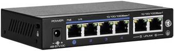 Купить ABUS - Switch - unmanaged - 4 x 10/100/1000 (PoE+) + 2 x 10/100/1000 (Uplink) - Desktop - PoE+ (60 W) (ITAC10100) в магазине wardena.ru