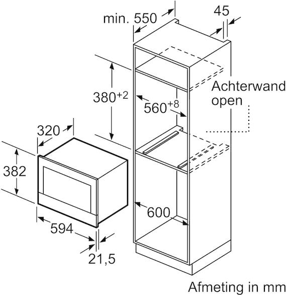 Купить NEFF C17WR00N0B - Mikrowellenofen - eingebaut - 21 Liter - 900 W - rostfreier Edelstahl в магазине wardena.ru