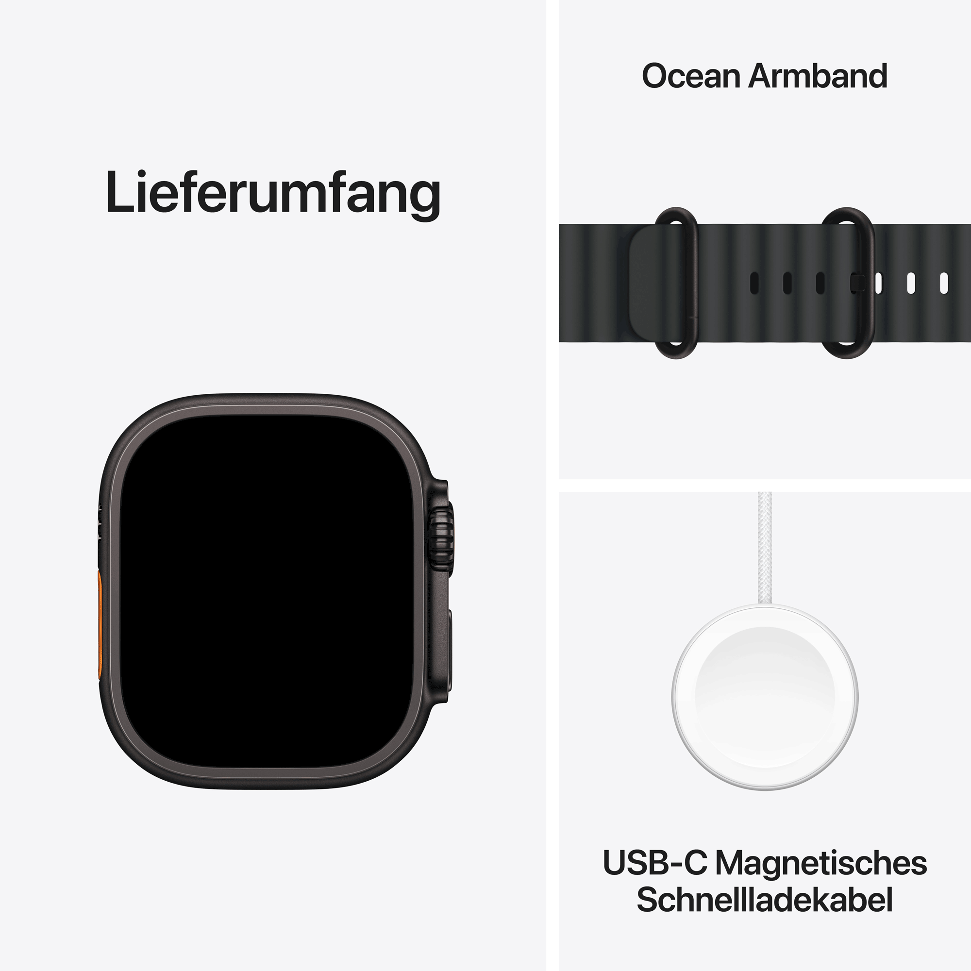 Купить Apple Watch Ultra 2 GPS + Cellular 49mm Black Titanium Case mit Black Ocean Band (MX4P3FD/A) в магазине wardena.ru