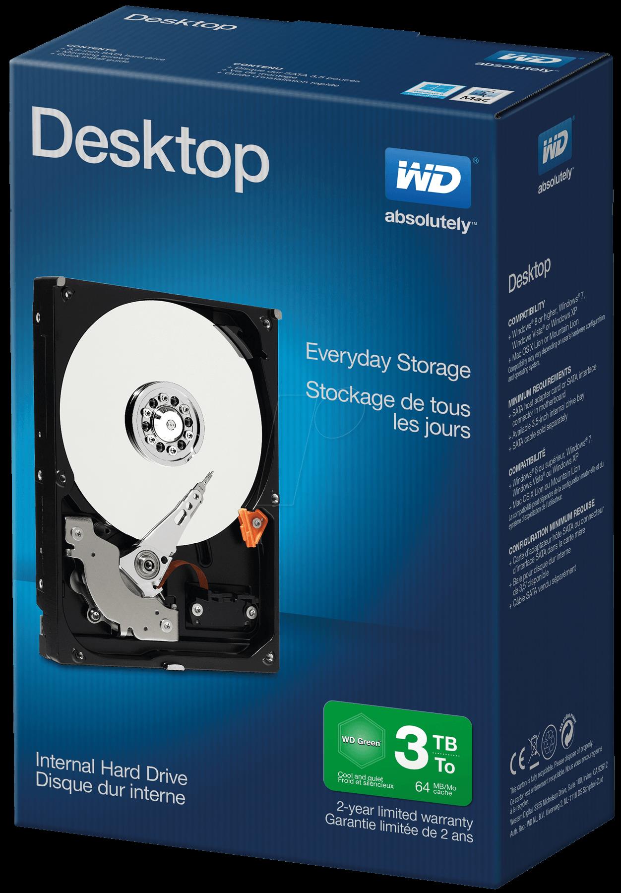 Купить WD Desktop Mainstream WDBH2D0030HNC - Festplatte - 3TB - intern - 8,9 cm (3.5") - SATA-600 - Puffer: 64MB (WDBH2D0030HNC-ERSN) в магазине wardena.ru