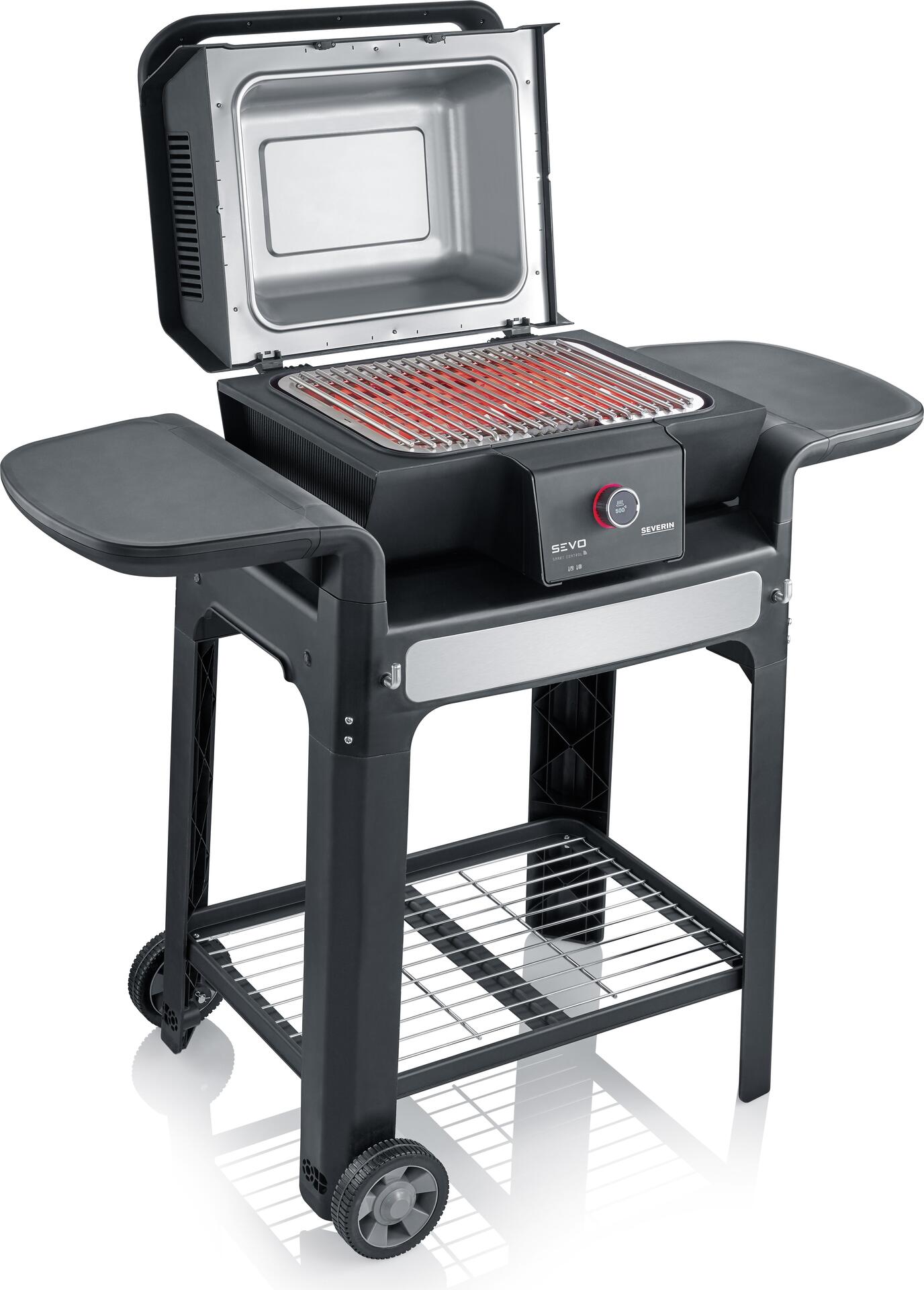 Купить Severin PG 8139 Grill Wagen Elektro Schwarz - Edelstahl 3000 W (PG8139) в магазине wardena.ru