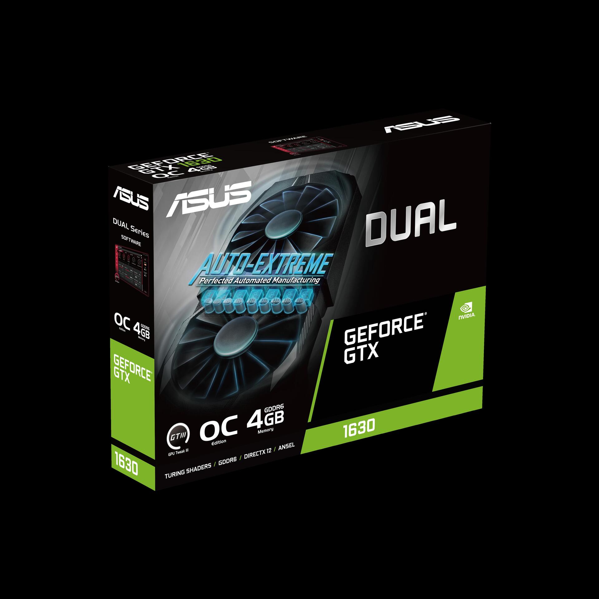 Купить ASUS Dual -GTX1630-O4G NVIDIA GeForce GTX 1630 4 GB GDDR6 (90YV0I54-M0NA00) в магазине wardena.ru