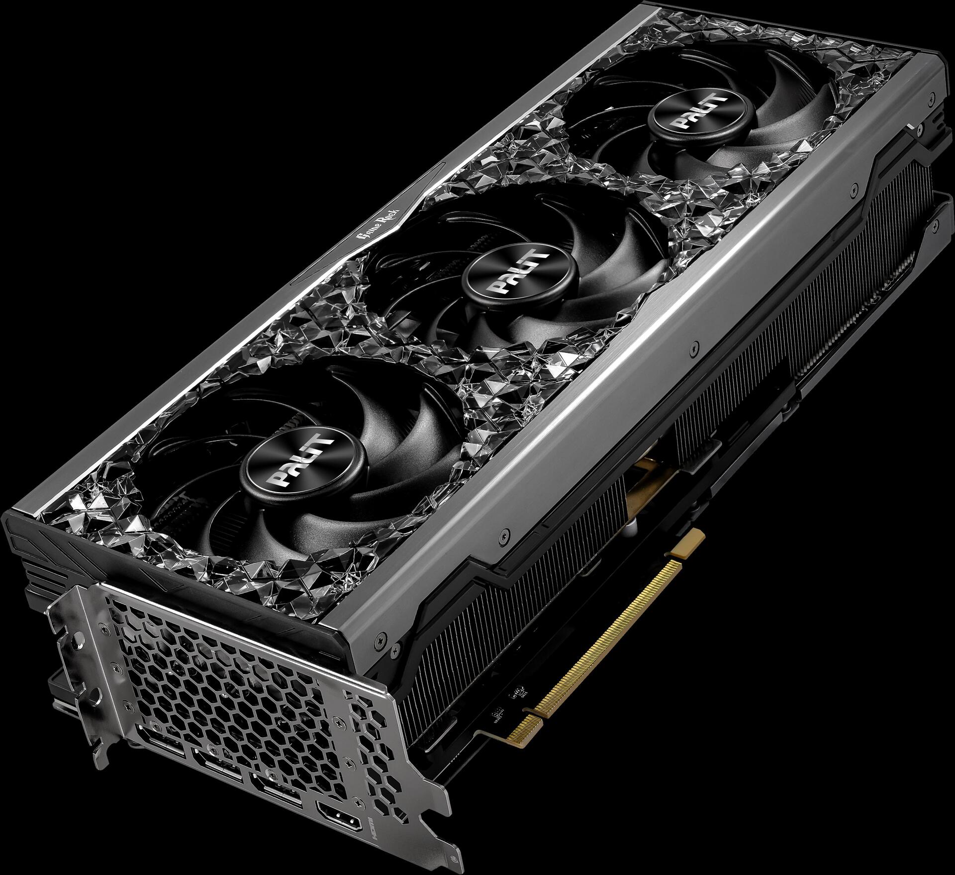 Купить Palit GeForce RTX 4090 GameRock - OC Edition - Grafikkarten - NVIDIA GeForce RTX 4090 - 24 GB GDDR6X - PCIe 4.0 - HDMI, 3 x DisplayPort (NED4090S19SB-1020G) в магазине wardena.ru