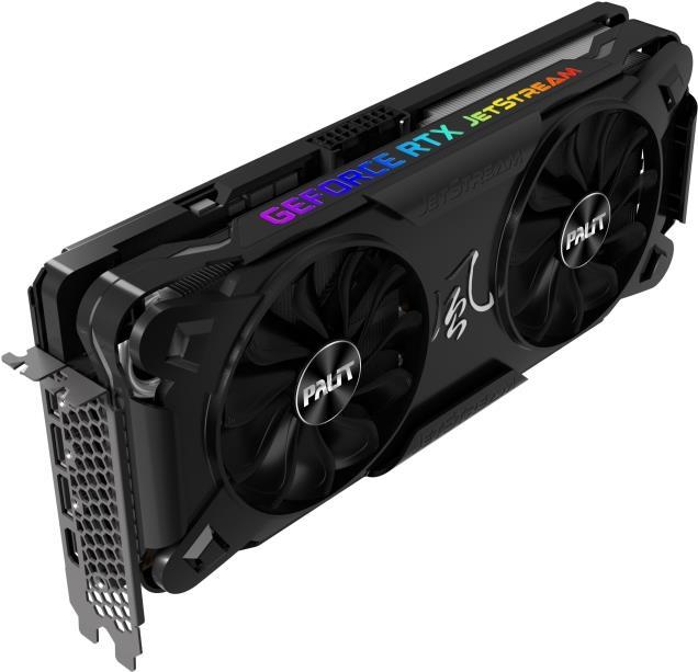 Купить Palit GeForce RTX 3070 JetStream - Grafikkarten - GF RTX 3070 - 8 GB GDDR6 - PCIe 4.0 - HDMI, 3 x DisplayPort (NE63070019P2-1040J) в магазине wardena.ru