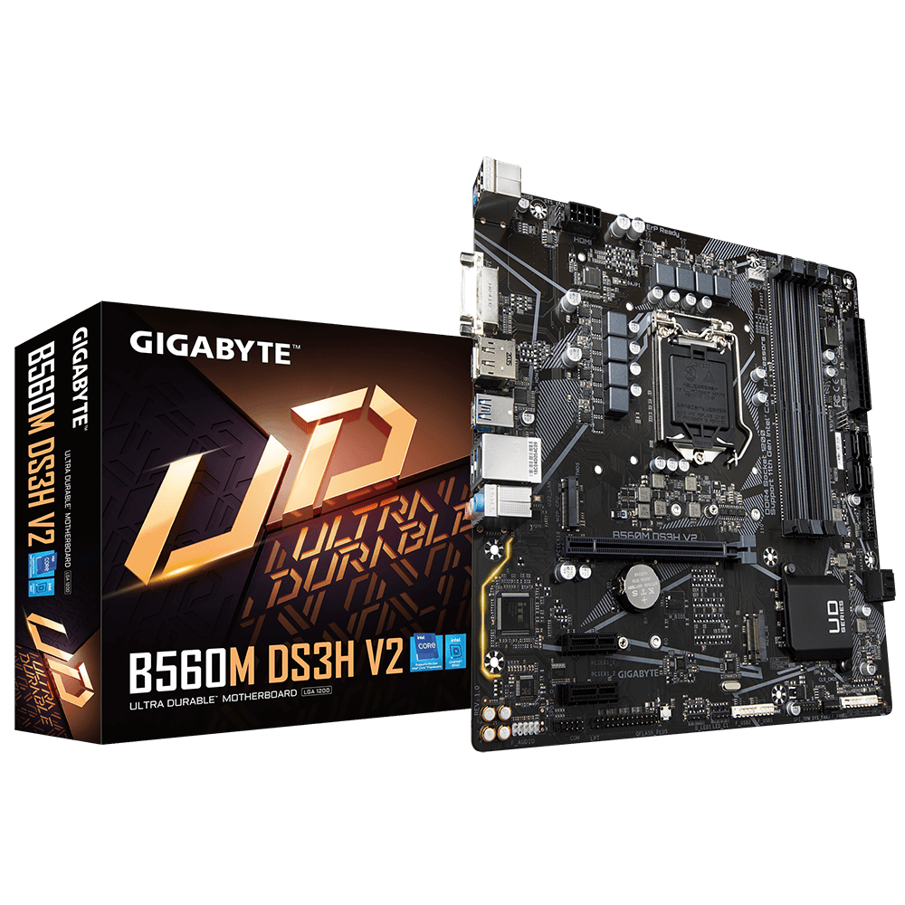 Купить Gigabyte B560M DS3H V2 Motherboard Intel B460 LGA 1200 micro ATX (B560M DS3H V2) в магазине wardena.ru