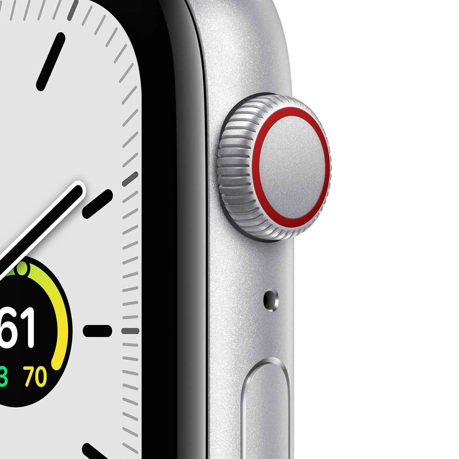Купить Apple Watch SE (GPS + Cellular) - 44 mm - Aluminium, Silber - intelligente Uhr mit Sportband - Flouroelastomer - weiß - Bandgröße: S/M/L - 32 GB - Wi-Fi, Bluetooth - 4G - 36.36 g (MYEV2FD/A) в магазине wardena.ru