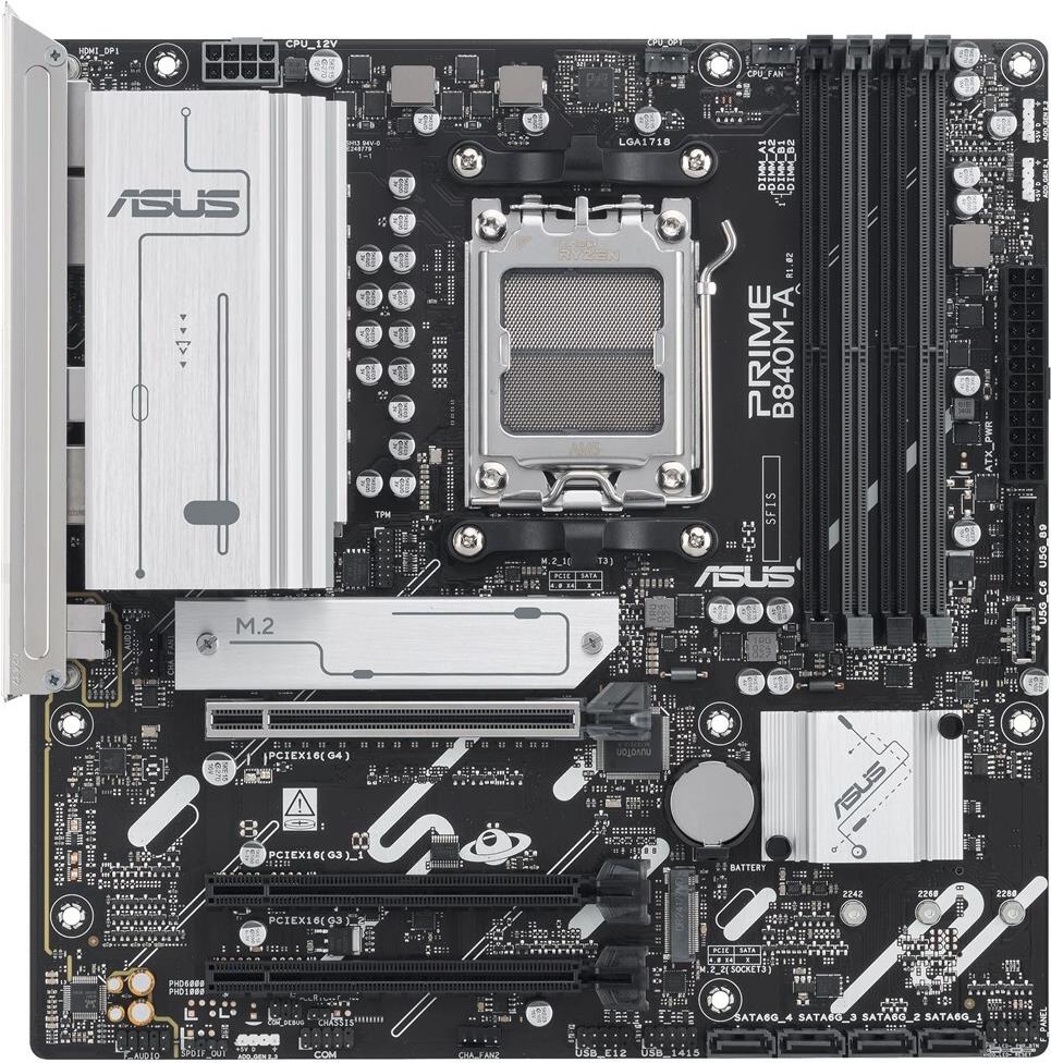 Купить ASUS MB ASUS AMD AM5 PRIME B840M-A-CSM - AMD Sockel AM5 (Ryzen Zen4) - Micro/Mini/Flex-ATX (90MB1J10-M0EAYC) в магазине wardena.ru