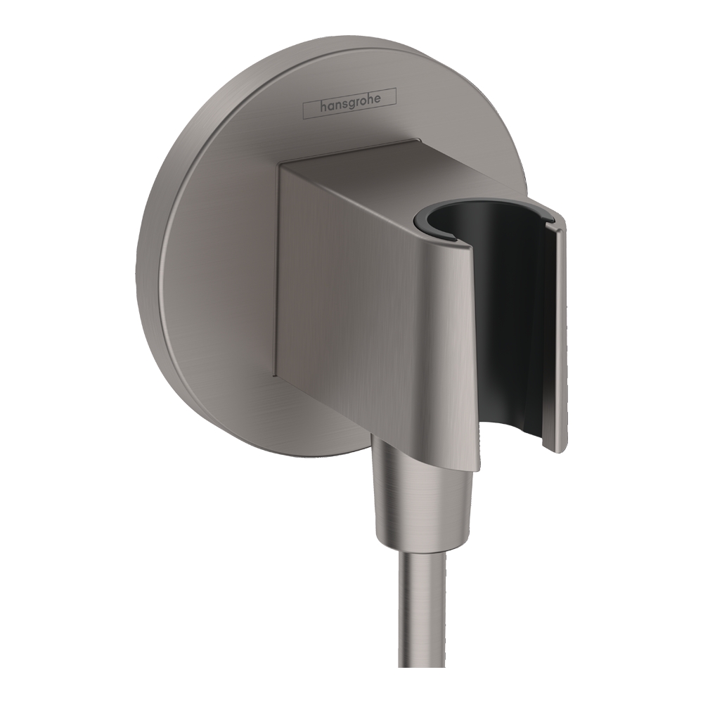 Купить Hansgrohe FixFit S Держатель душа шлифованный черный хром 26888340 в магазине wardena.ru