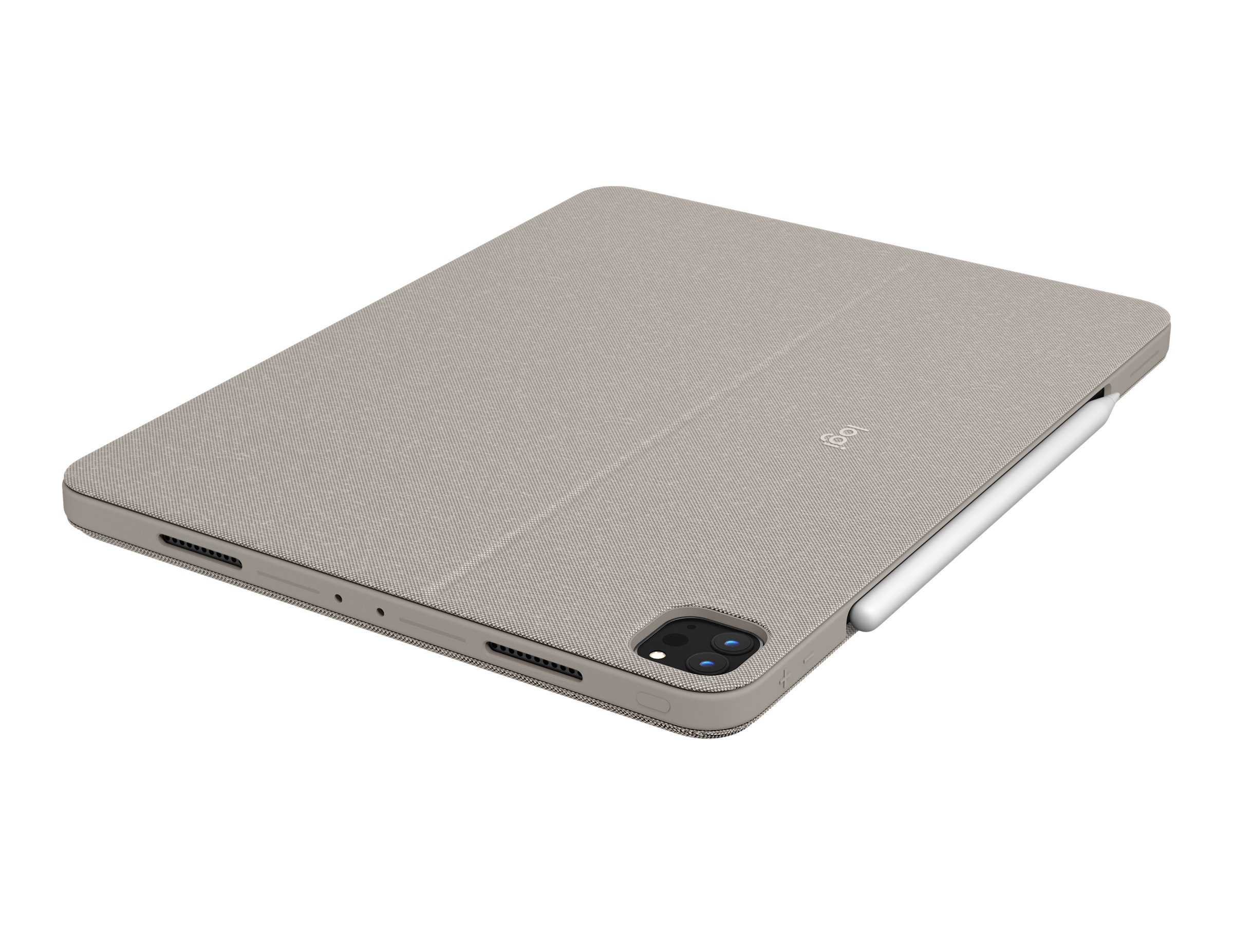 Купить Logitech Combo Touch - Tastatur und Foliohülle - mit Trackpad - hintergrundbeleuchtet - Apple Smart connector - QWERTY - Italienisch - Sand - für Apple 12.9" iPad Pro (5. Generation) (920-010220) в магазине wardena.ru