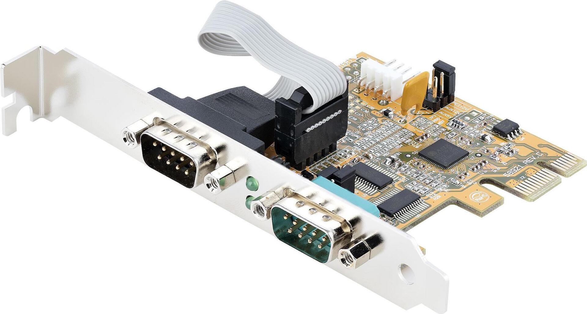 Купить StarTech.com 2 Port PCI Express Serielle Schnittstellenkarte - PCIe auf RS232 (DB9) Karte - PC Serielle Adapter Karte / Erweiterungskarte - Voll- und Niedrigprofil Blende - 16C1050 UART - COM Retention - Windows/Linux (2 (21050-PC-SERIAL-CARD) в магазине wardena.ru