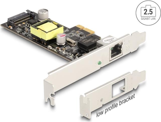 Купить Delock PCI Express x1 Karte auf 1 x 2.5 Gigabit LAN PoE+ i225 (88506) в магазине wardena.ru