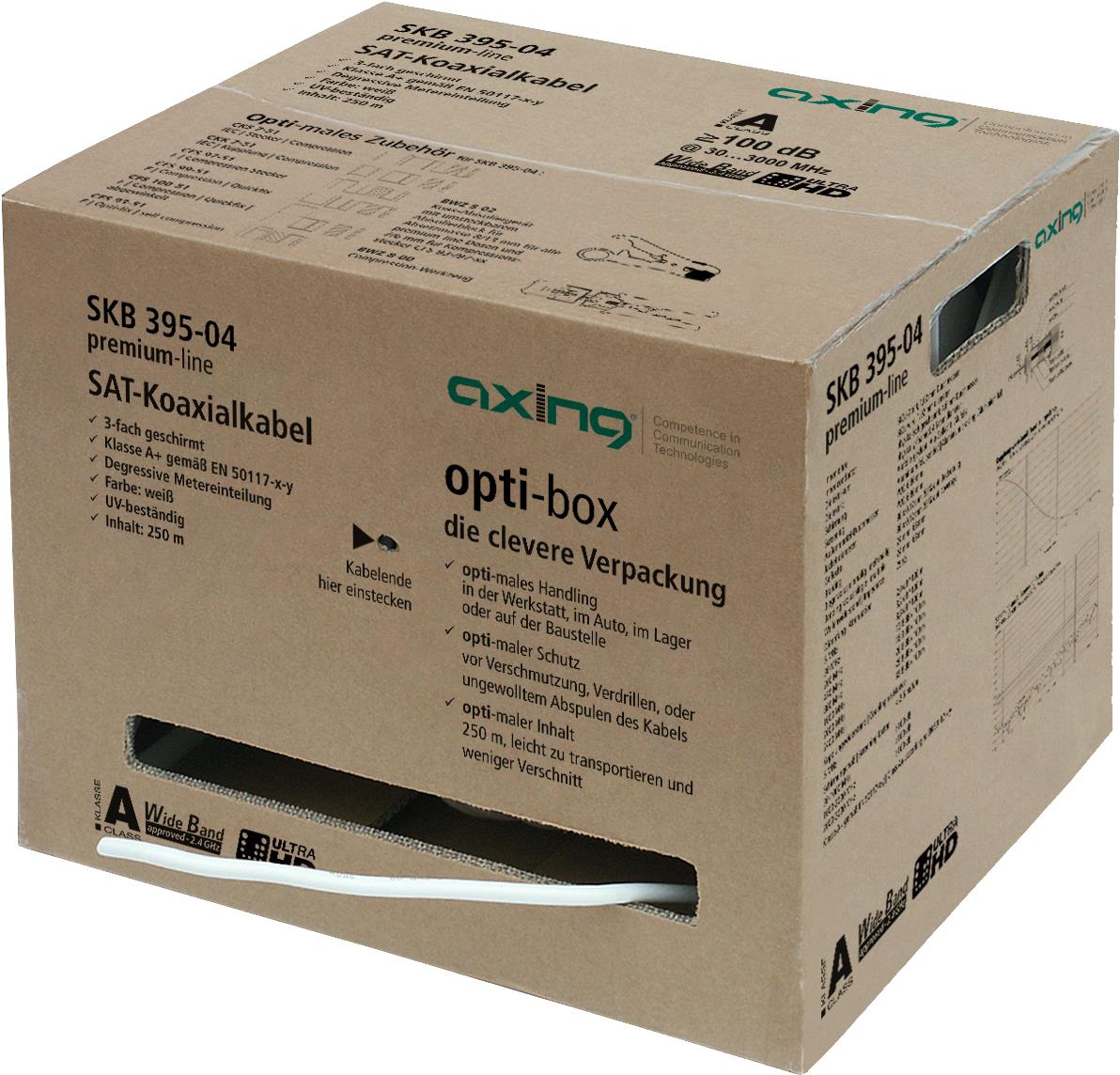 Купить Axing Koaxialkabel SKB 395-04 250m Ring 3fach geschirmt in der opti-box - 100 100 (SKB39504) в магазине wardena.ru