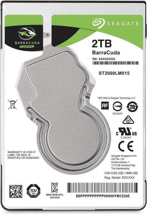 Купить Seagate Guardian BarraCuda ST2000LM015 - Festplatte - 2 TB - intern - 2.5" (6.4 cm) - SATA 6Gb/s - 5400 U/min - Puffer: 128 MB в магазине wardena.ru