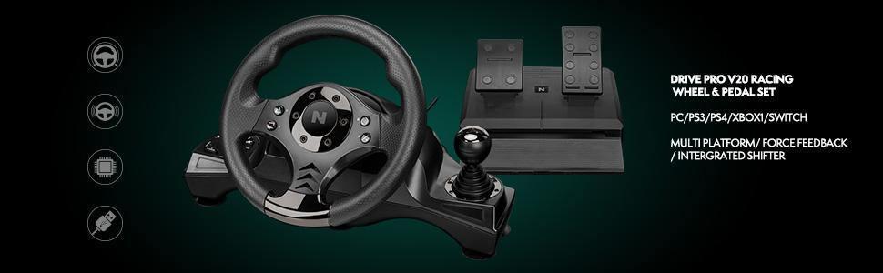 Купить Nitho 380892 Schwarz USB Lenkrad + Pedale Analog / Digital Nintendo Switch - Nintendo Switch Lite - PC - PlayStation 4 - Playstation 3 - Xbox One - Xbox One S - Xbox One X - Xbox Series S - Xbox Series X (MLT-DP16-K) в магазине wardena.ru