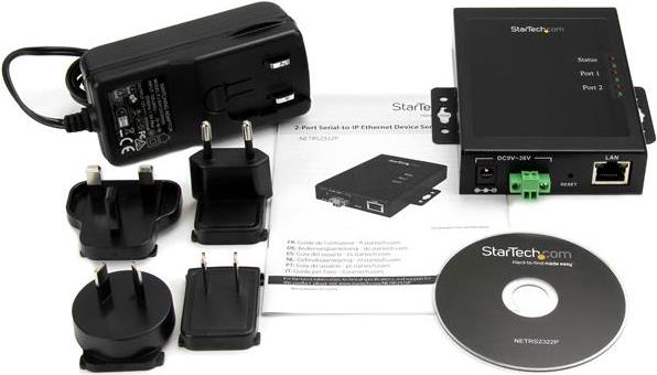 Купить StarTech.com 2 Port Serial-to-IP Ethernet Device Server - RS232 - Geräteserver - 2 Anschlüsse - 10Mb LAN, 100Mb LAN, RS-232 - AC 120/230 V / DC 9 Unterputz (NETRS2322P) в магазине wardena.ru