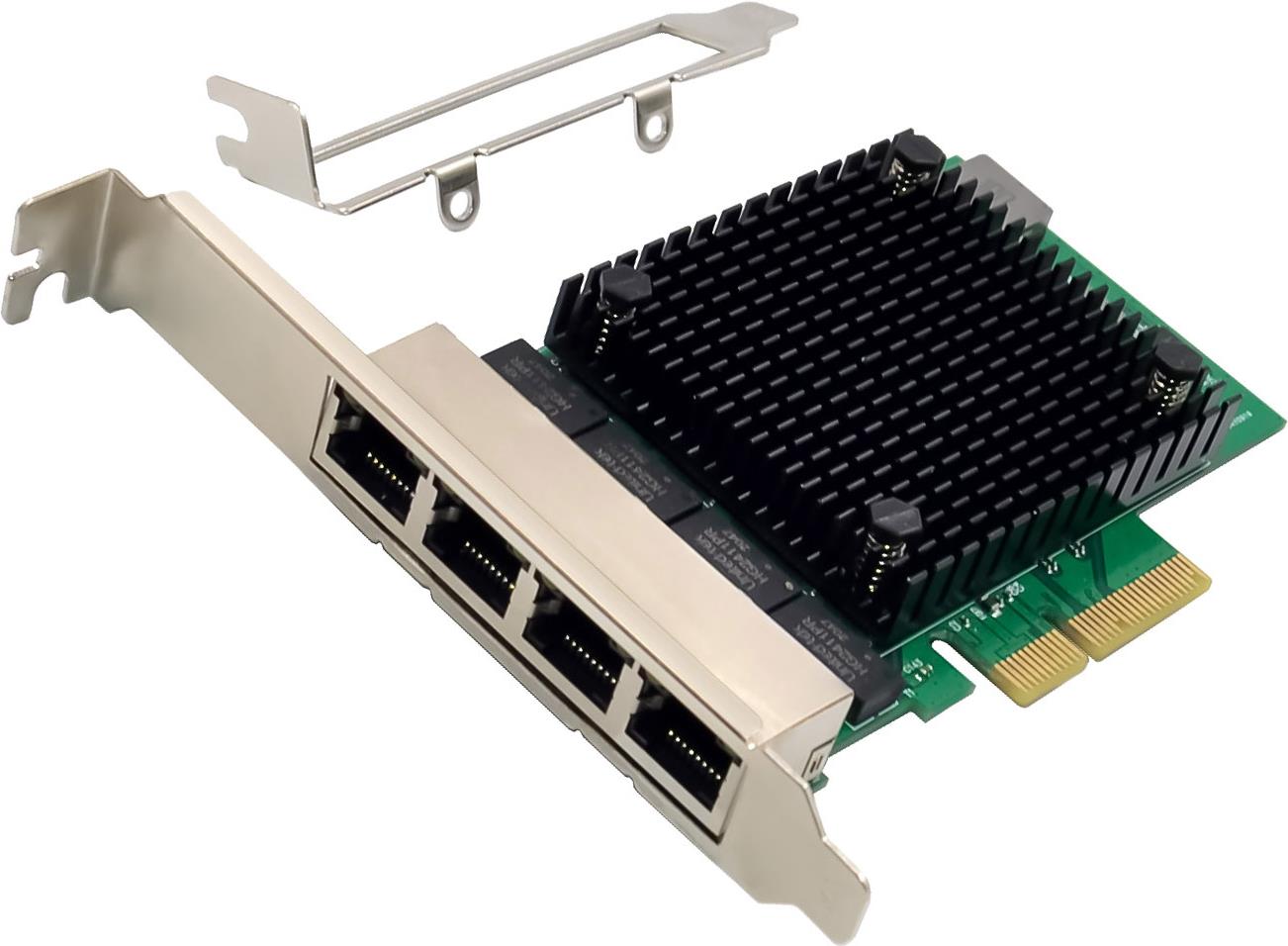 Купить InLine Quad Gigabit Netzwerkkarte - 4x RJ45 2,5Gb/s - PCIe x4 - inkl. low profile (51127A) в магазине wardena.ru