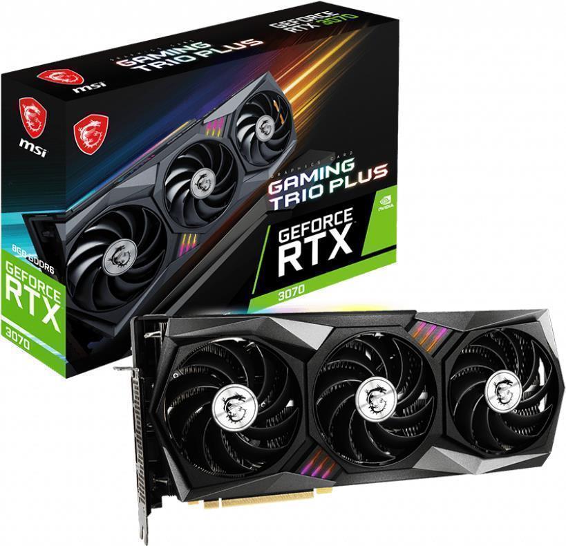 Купить MSI GeForce RTX 3070 GAMING TRIO PLUS 8G LHR - Grafikkarten - GF RTX 3070 - 8 GB GDDR6 - PCIe 4.0 - HDMI, 3 x DisplayPort (V390-403R) в магазине wardena.ru