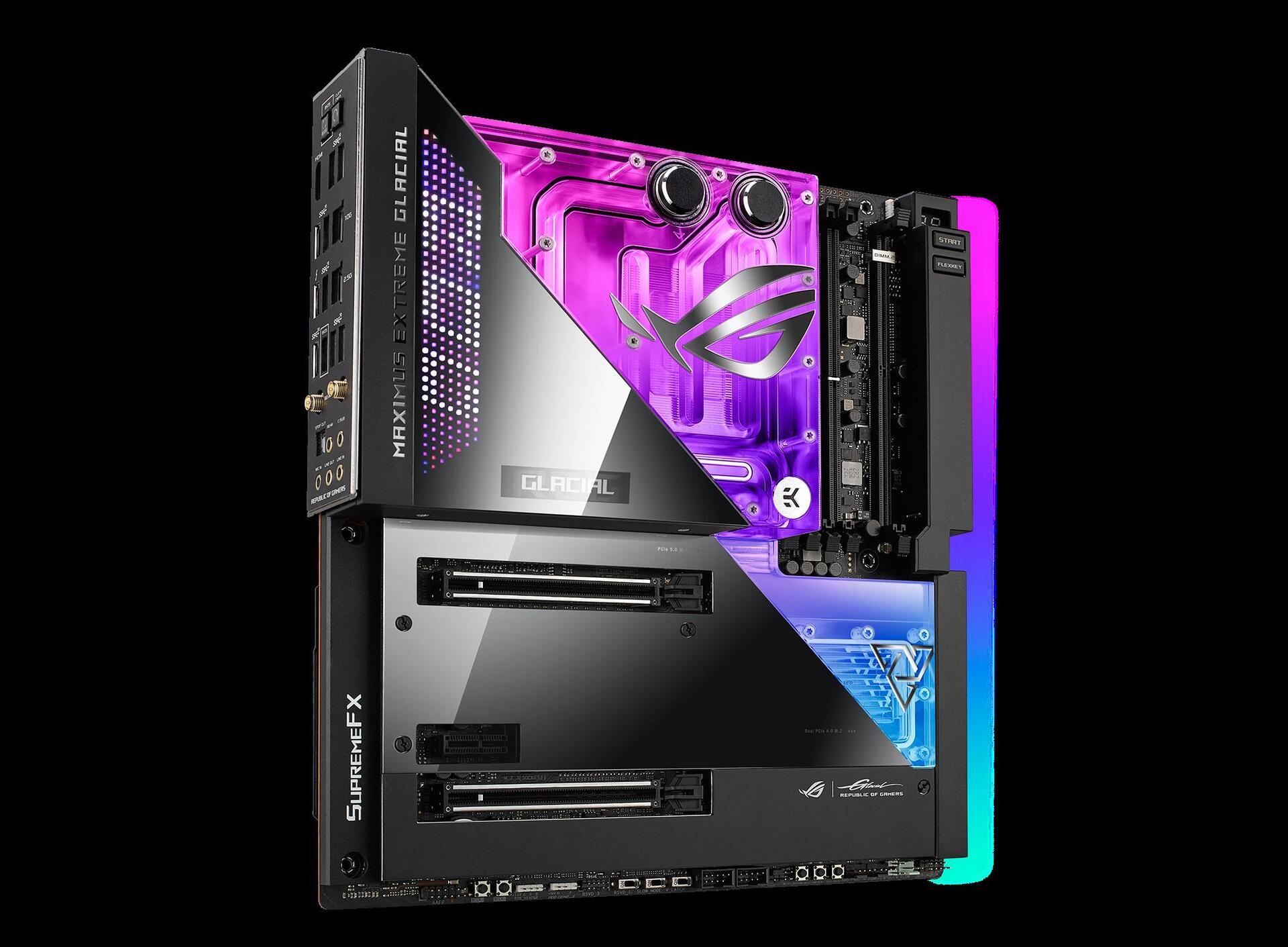 Купить ASUS ROG MAXIMUS Z690 EXTREME GLACIAL - Motherboard - Erweitertes ATX - LGA1700-Sockel - Z690 Chipsatz - USB-C Gen2, USB 3.2 Gen 1, USB 3.2 Gen 2, USB-C Gen 2x2, USB4 - 10 Gigabit LAN, 2.5 Gigabit LAN, Wi-Fi, Bluetooth - (90MB1A60-M0EAY0) в магазине wardena.ru