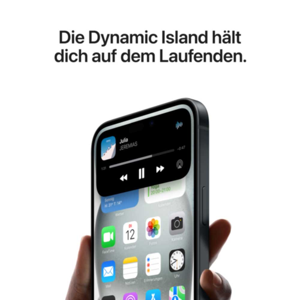 Купить Apple iPhone 15 - 5G Smartphone - Dual-SIM / Interner Speicher 256GB - OLED-Display - 6,1" - 2556 x 1179 Pixel - 2 x Rückkamera 48 MP, 12 MP - front camera 12 MP - Schwarz (MTP63ZD/A) в магазине wardena.ru