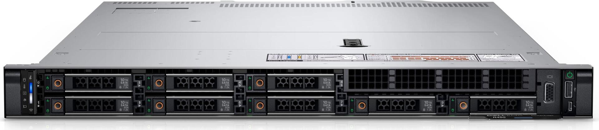 Купить DELL PowerEdge R450 Server 480 GB Rack (1U) Intel® Xeon Silver 4309Y 2,8 GHz 16 GB DDR4-SDRAM 800 W (PER4508A) в магазине wardena.ru