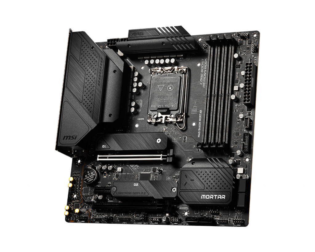 Купить MSI MAG B660M MORTAR - Motherboard - micro ATX - LGA1700-Sockel - B660 Chipsatz - USB-C Gen2, USB 3.2 Gen 1, USB 3.2 Gen 2, USB-C Gen 2x2 - 2.5 Gigabit LAN - Onboard-Grafik (CPU erforderlich) - HD Audio (8-Kanal) (7D42-013R) в магазине wardena.ru