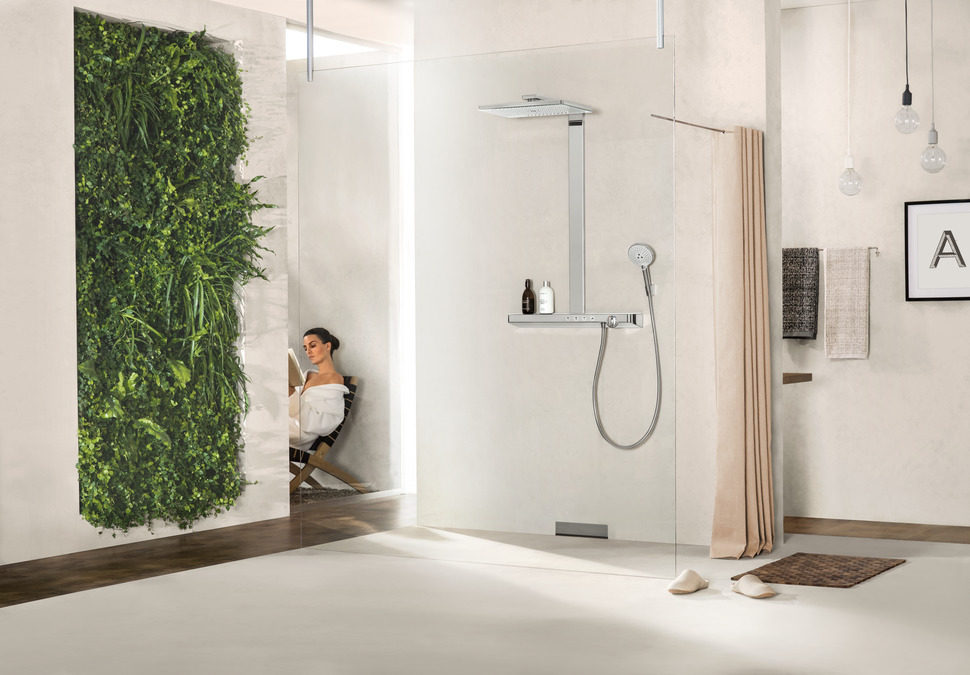 Купить Hansgrohe Rainmaker Select Showerpipe 460 3jet Душевая система с термостатом хром 27106400 в магазине wardena.ru