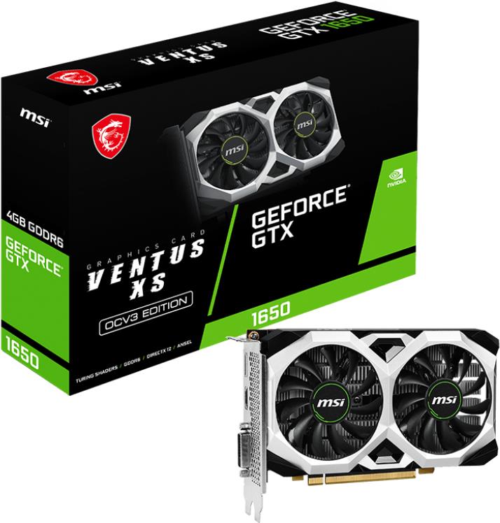 Купить MSI GeForce GTX 1650 D6 VENTUS XS OCV3 NVIDIA GeForce GTX 1660 4 GB GDDR6 (V812-003R) в магазине wardena.ru