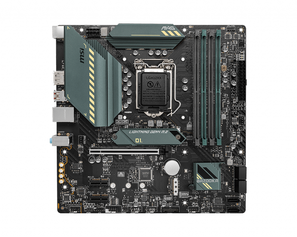 Купить MSI MAG B560M BAZOOKA - Motherboard - micro ATX - LGA1200-Sockel - B560 - USB 3.2 Gen 1, USB 3.2 Gen 2 - 2.5 Gigabit LAN - Onboard-Grafik (CPU erforderlich) - HD Audio (8-Kanal) (7D18-003R) в магазине wardena.ru