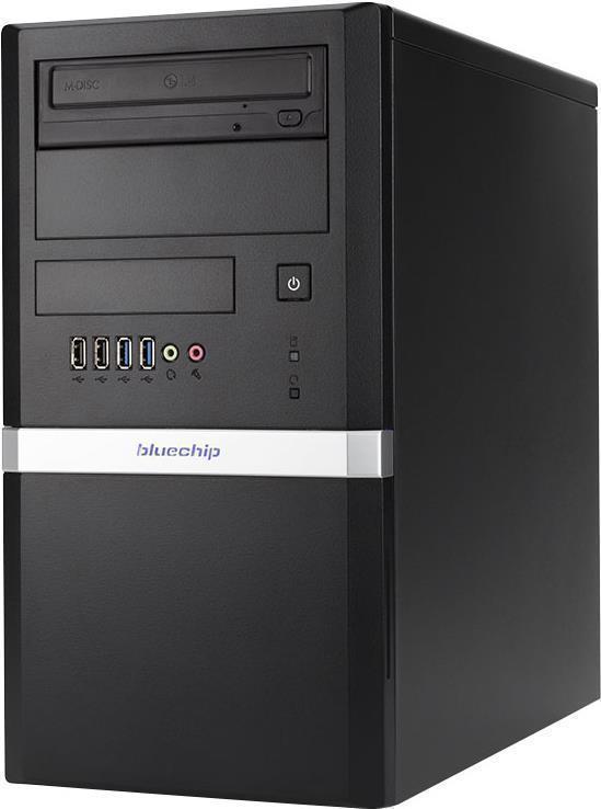 Купить bluechip BUSINESSline T3200 - MT - Pentium Gold G6400 / 4 GHz - RAM 4GB - SSD 250GB - NVMe - DVD-Writer - UHD Graphics 610 - GigE - Win 10 Pro 64-Bit - Monitor: keiner - Schwarz - BTO (556296) в магазине wardena.ru