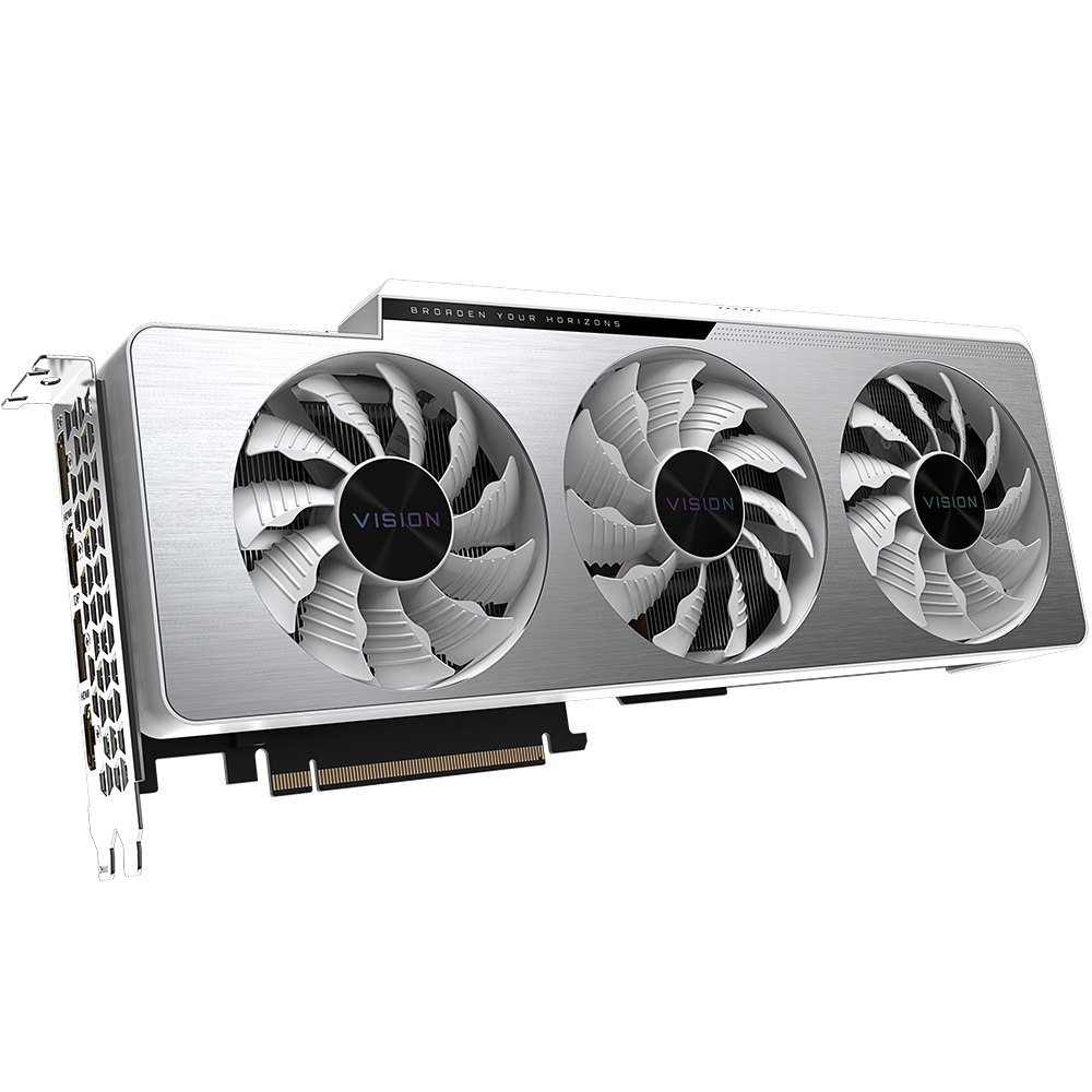 Купить Gigabyte GeForce RTX 3070 Ti VISION OC 8G - OC Edition - Grafikkarten - GF RTX 3070 Ti - 8GB GDDR6X - PCIe 4,0 x16 - 2 x HDMI, 2 x DisplayPort (GV-N307TVISION OC-8GD) в магазине wardena.ru