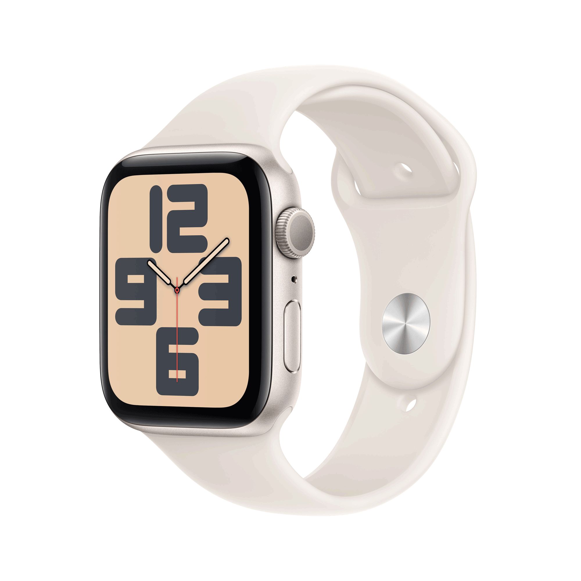 Купить Apple Watch SE GPS 44mm Starlight Aluminium Case mit Starlight Sport Band - M/L (MXEV3QF/A) в магазине wardena.ru