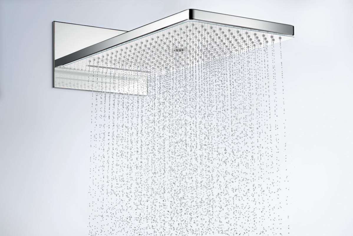 Купить Hansgrohe Rainmaker Select Верхний душ 580 3jet EcoSmart 9 л/мин хром-белый матовый 24011400 в магазине wardena.ru