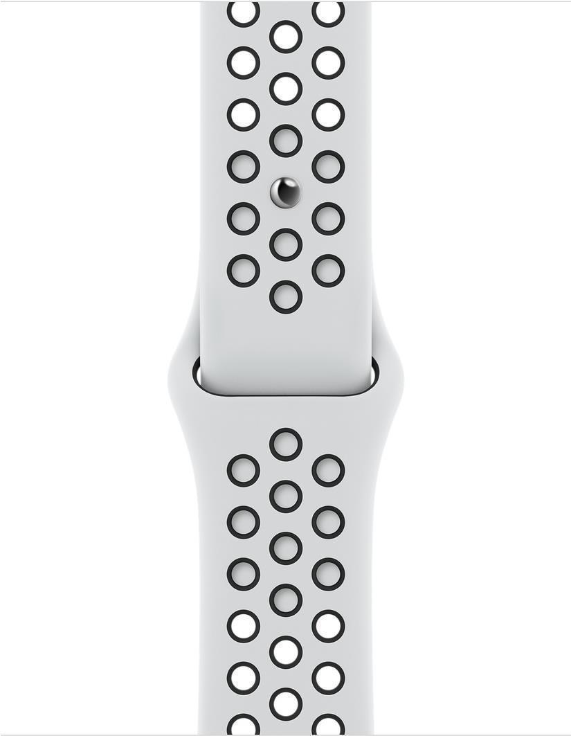 Купить Apple Watch Nike SE (GPS + Cellular) - 40 mm - Aluminium, Silber - intelligente Uhr mit Nike Sportband - Flouroelastomer - pures Platin/schwarz - Bandgröße: S/M/L - 32 GB - Wi-Fi, Bluetooth - 4G - 30.68 g (MKR43FD/A) в магазине wardena.ru
