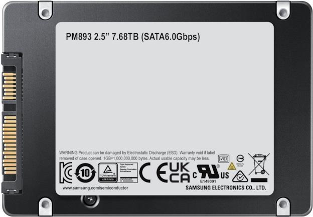 Купить Samsung PM893 MZ-7L37T600 - SSD - 7,68TB - intern - 2.5" (6,4 cm) - SATA 6Gb/s - 256-Bit-AES (MZ-7L37T600) в магазине wardena.ru