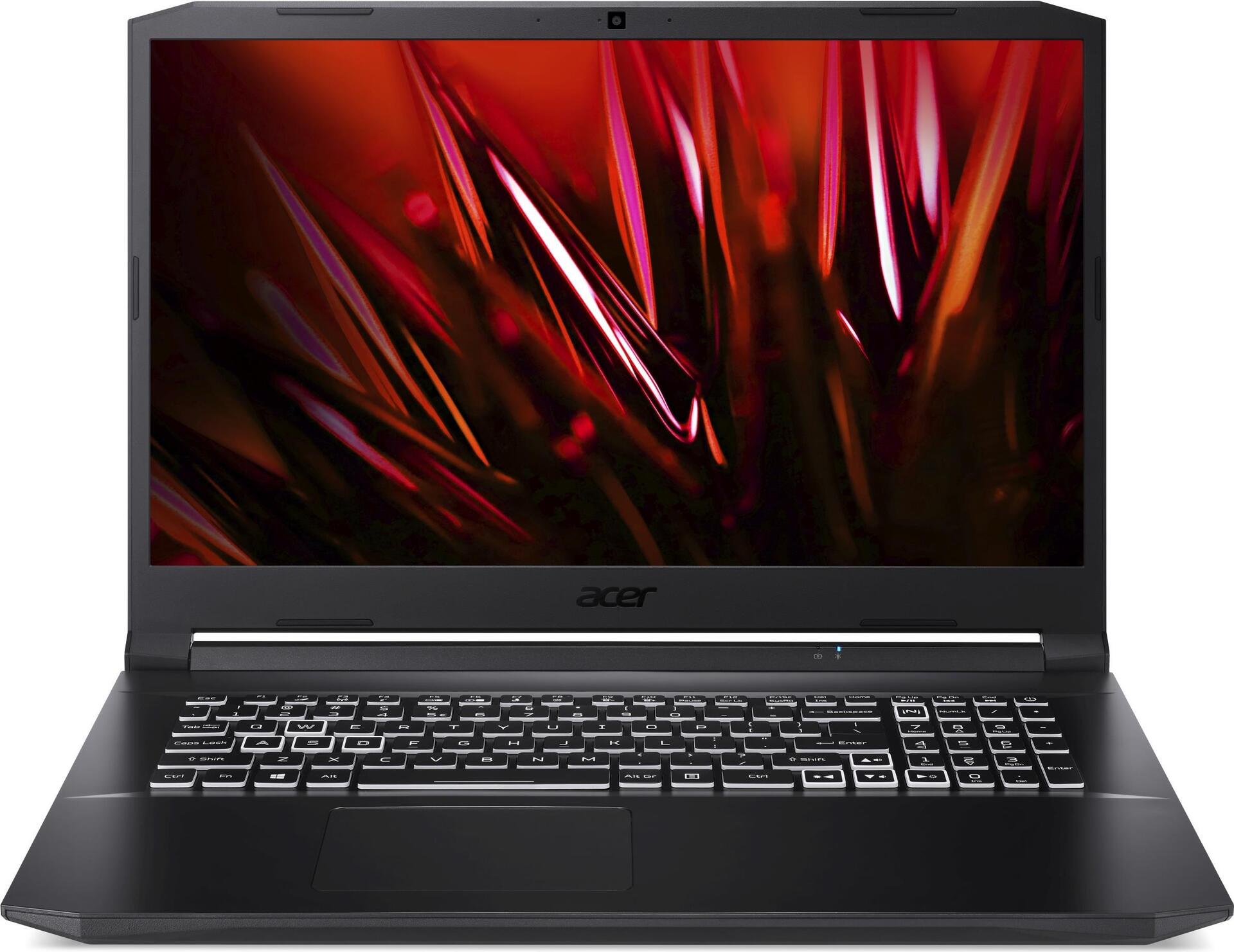 Купить Acer Nitro 5 AN517-54 - Core i5 11400H - Win 11 Home - GF RTX 3050 - 16 GB RAM - 256 GB SSD + 1 TB HDD - 43.9 cm (17.3") IPS 1920 x 1080 (Full HD) - Wi-Fi 6 - Schiefer schwarz - kbd: Deutsch (NH.QF8EV.008) в магазине wardena.ru