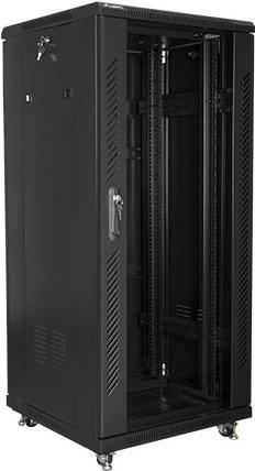 Купить Lanberg free standing rack 19inch cabinet 27U 600x600 glass door LCD flat pack black Freistehendes Gestell (FF01-6627-12B) в магазине wardena.ru