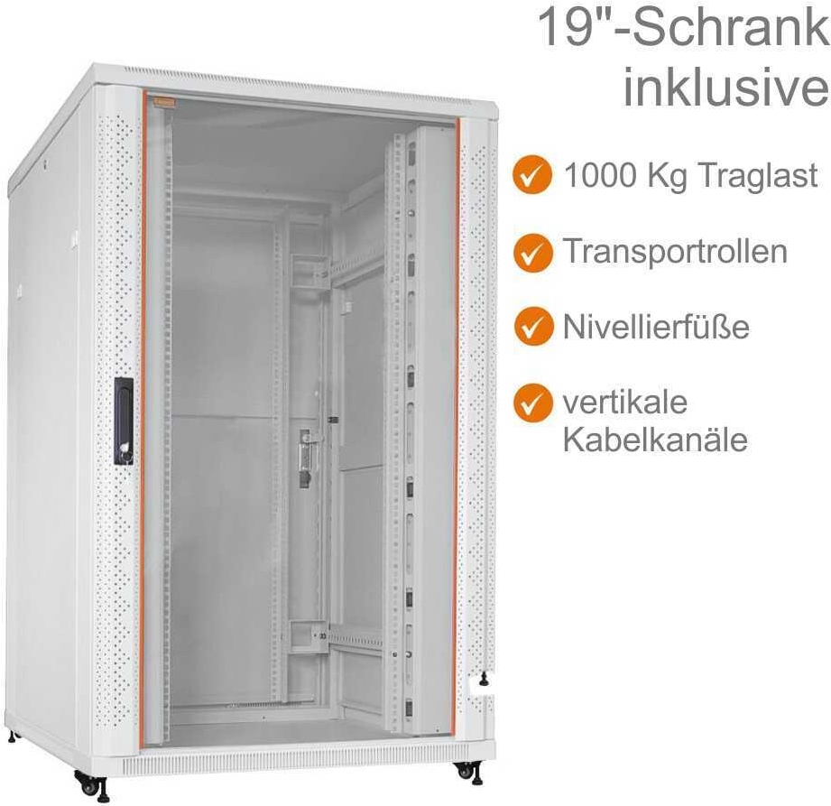 Купить IT-BUDGET 19"-Netzwerkschrank SRK - 27 HE - BxT 800x800 mm - Sicht-/Vollblechtür - Kabelkanäle - Flatpack - lichtgrau (90ITB19SRK2788GGN) в магазине wardena.ru