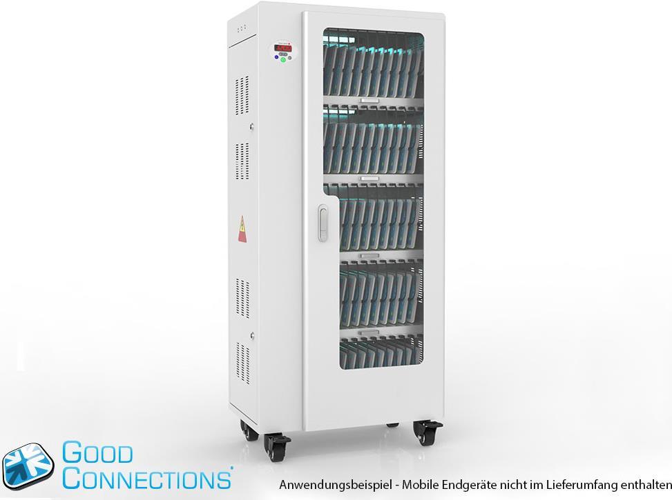 Купить Good Connections - Wagen (sync, charge and UV clean) - für 65 Tablets - verriegelbar - Stahl - Grau - Ausgang: 5 V (PCT01-B65G) в магазине wardena.ru