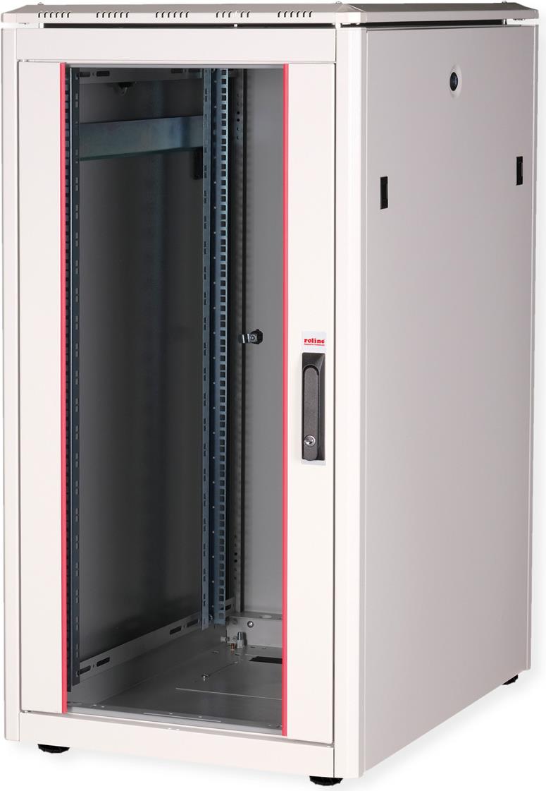 Купить Roline Pro - Schrank Netzwerkschrank - mit Glastür, 600 x 800 mm (B x T) - RAL 7035, Hellgrau - 22U - 48.3 cm (19") (26.21.0050) в магазине wardena.ru